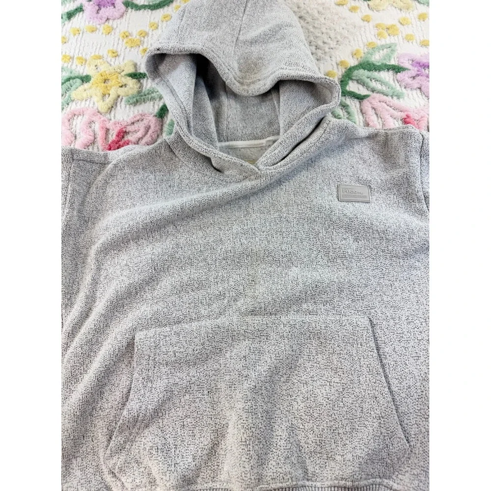 Fudo Boys Grey Marl Textured Fleece Hoodie Sweatshirt G13318BB Size 12Y